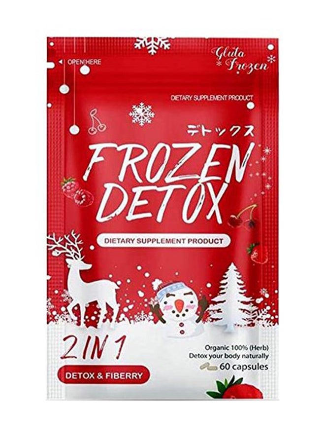 Gluta Frozen Frozen Detox 2-In-1 Detox And Fiberry Dietary Supplement - 60 Capsules - Image 1